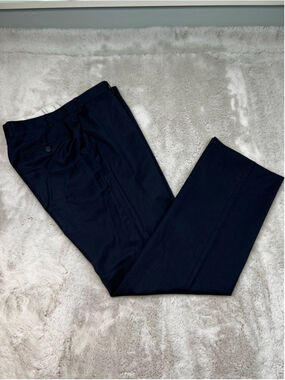 Canali Navy Pure Wool Dress Pants Mens Size 36 Formal Office Wear Comfort